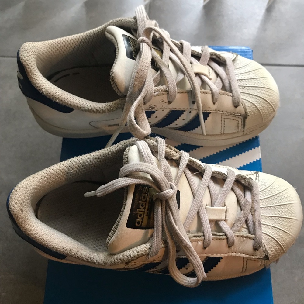 Blue & White Adidas